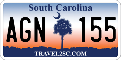 SC license plate AGN155
