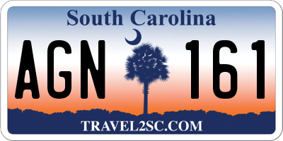 SC license plate AGN161