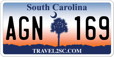 SC license plate AGN169