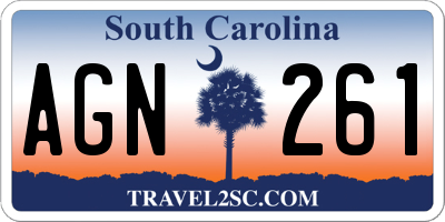 SC license plate AGN261