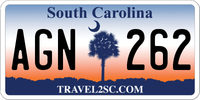 SC license plate AGN262