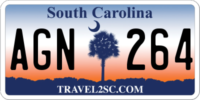 SC license plate AGN264