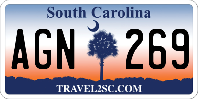 SC license plate AGN269
