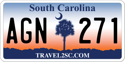 SC license plate AGN271
