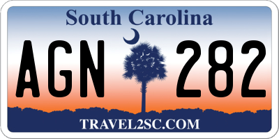 SC license plate AGN282
