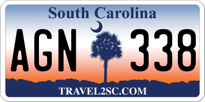 SC license plate AGN338