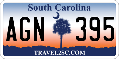 SC license plate AGN395
