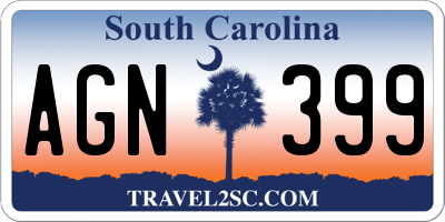 SC license plate AGN399