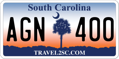 SC license plate AGN400