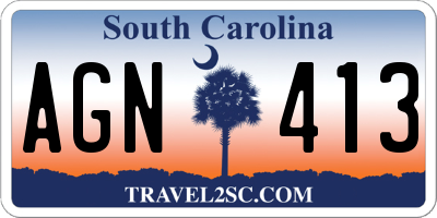 SC license plate AGN413