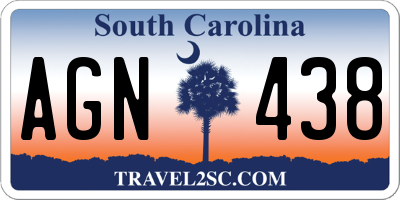SC license plate AGN438