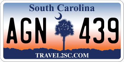 SC license plate AGN439