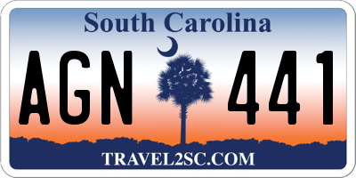 SC license plate AGN441