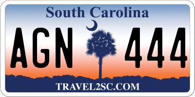 SC license plate AGN444