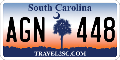 SC license plate AGN448