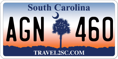 SC license plate AGN460