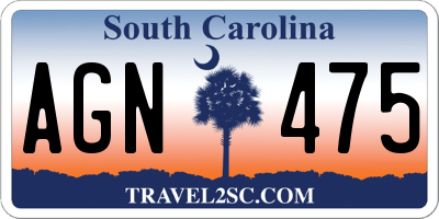 SC license plate AGN475