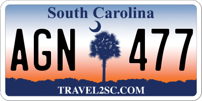 SC license plate AGN477