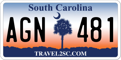 SC license plate AGN481