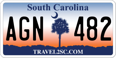SC license plate AGN482