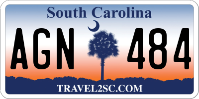 SC license plate AGN484