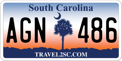 SC license plate AGN486