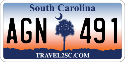 SC license plate AGN491