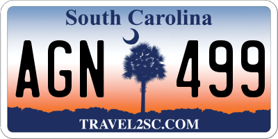 SC license plate AGN499