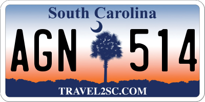 SC license plate AGN514