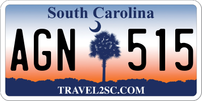 SC license plate AGN515