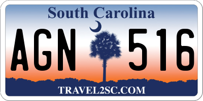 SC license plate AGN516