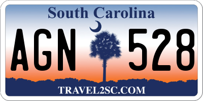 SC license plate AGN528