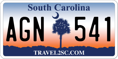 SC license plate AGN541