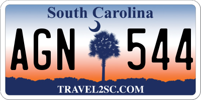 SC license plate AGN544
