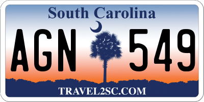 SC license plate AGN549