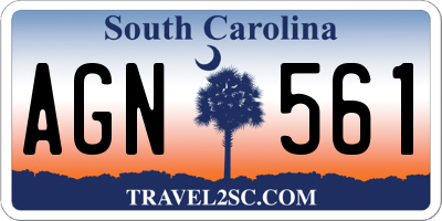 SC license plate AGN561