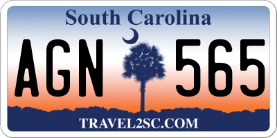 SC license plate AGN565