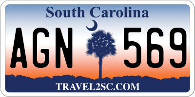 SC license plate AGN569