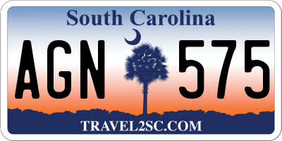 SC license plate AGN575