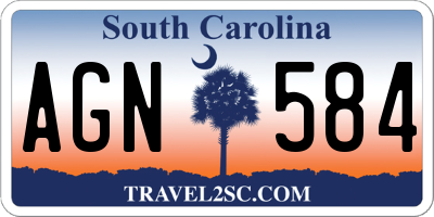 SC license plate AGN584
