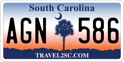 SC license plate AGN586