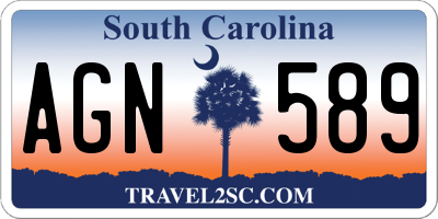 SC license plate AGN589
