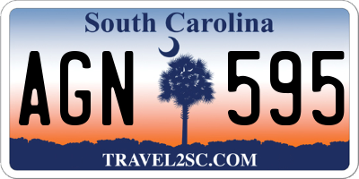 SC license plate AGN595