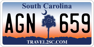 SC license plate AGN659