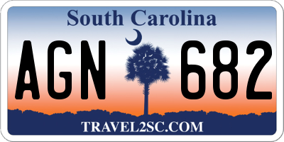 SC license plate AGN682
