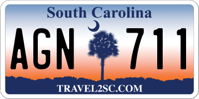 SC license plate AGN711