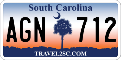 SC license plate AGN712