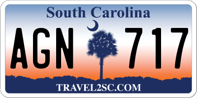 SC license plate AGN717