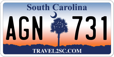 SC license plate AGN731