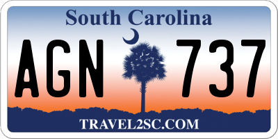 SC license plate AGN737